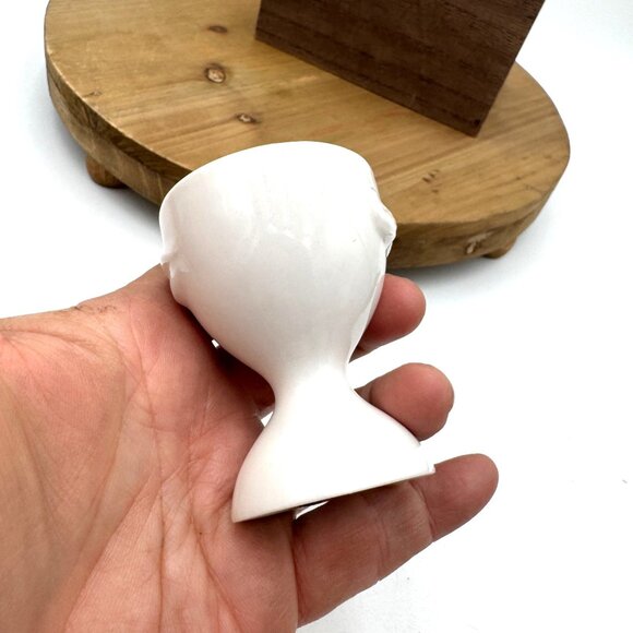 Jonathan Adler Mr. & Mrs. Muse Egg O Cups Whimsical fun white mustache lips uniq - Picture 2 of 5